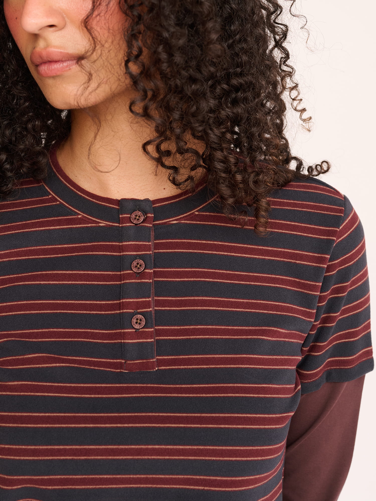 Confessions Button Stripe Top - Image 7