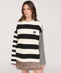 Happy Sad Stripe Long Sleeve T-shirt