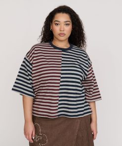 Mixed Stripe Boxy Tee