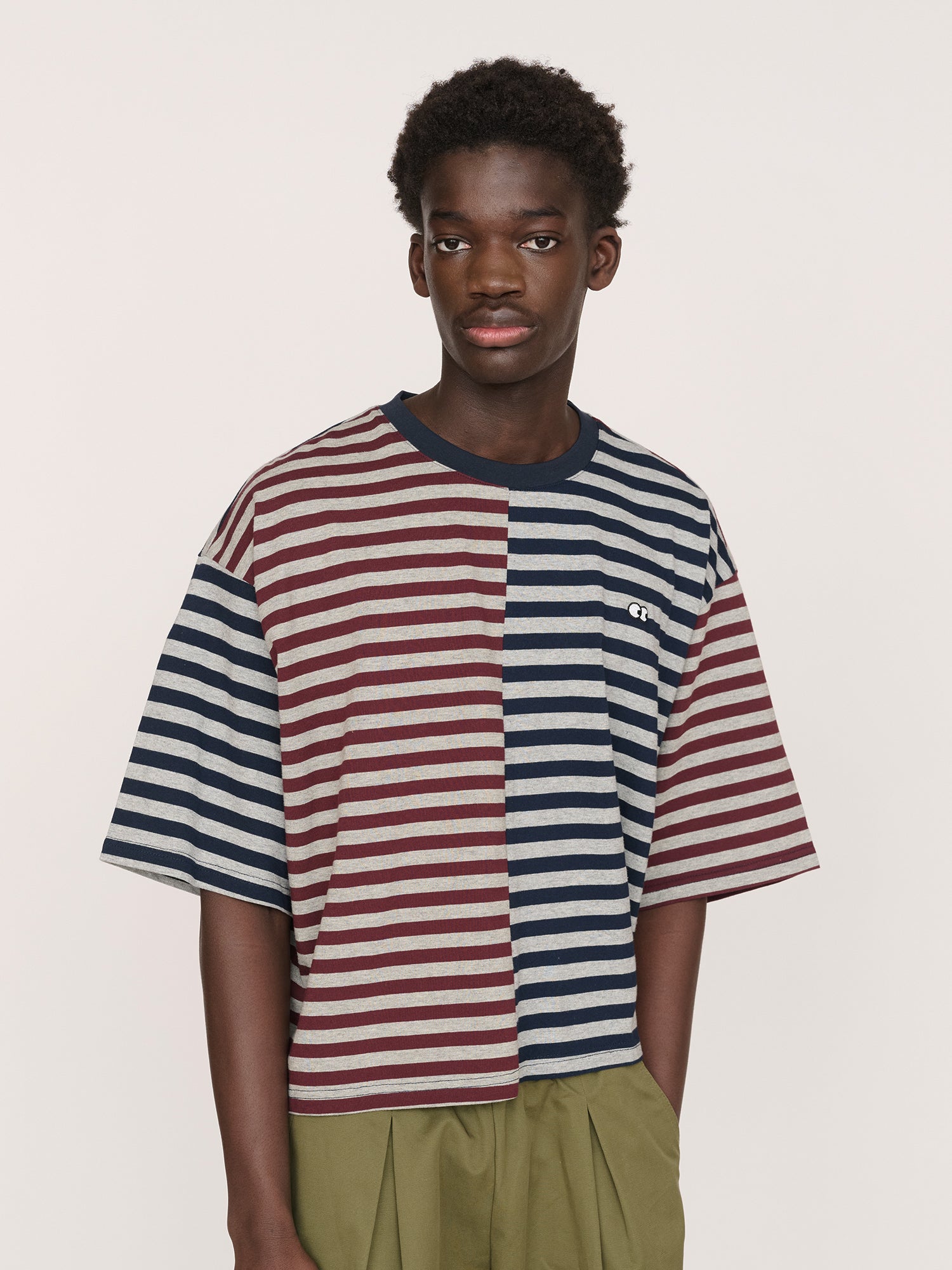 Mixed Stripe Boxy Tee - Image 3