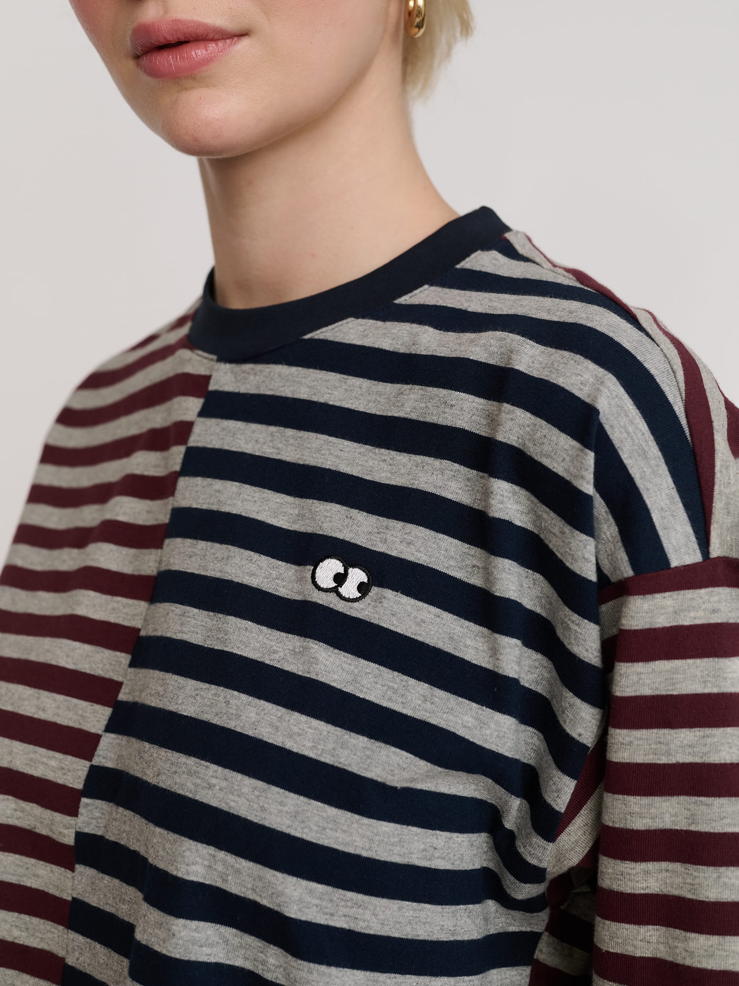 Mixed Stripe Boxy Tee - Image 4