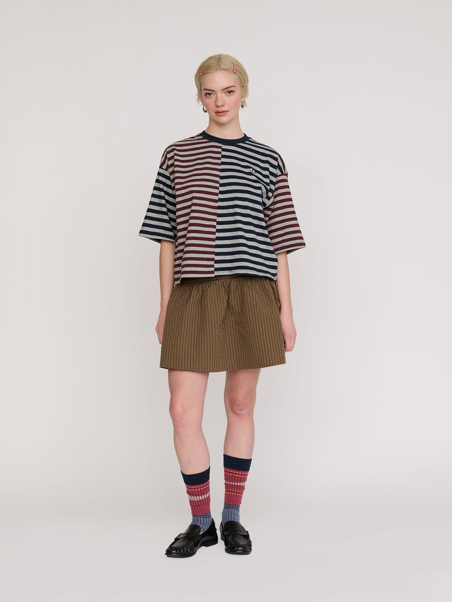 Mixed Stripe Boxy Tee - Image 5
