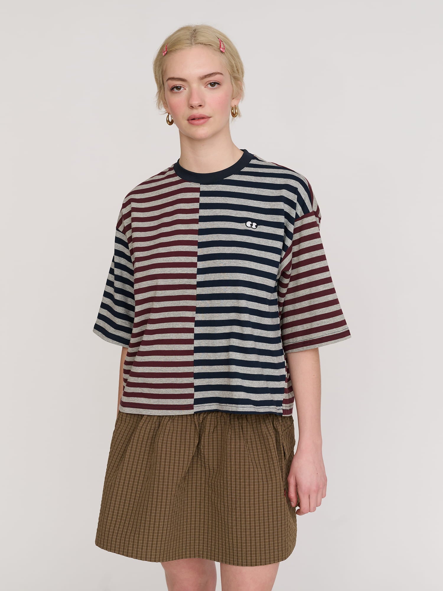 Mixed Stripe Boxy Tee - Image 6