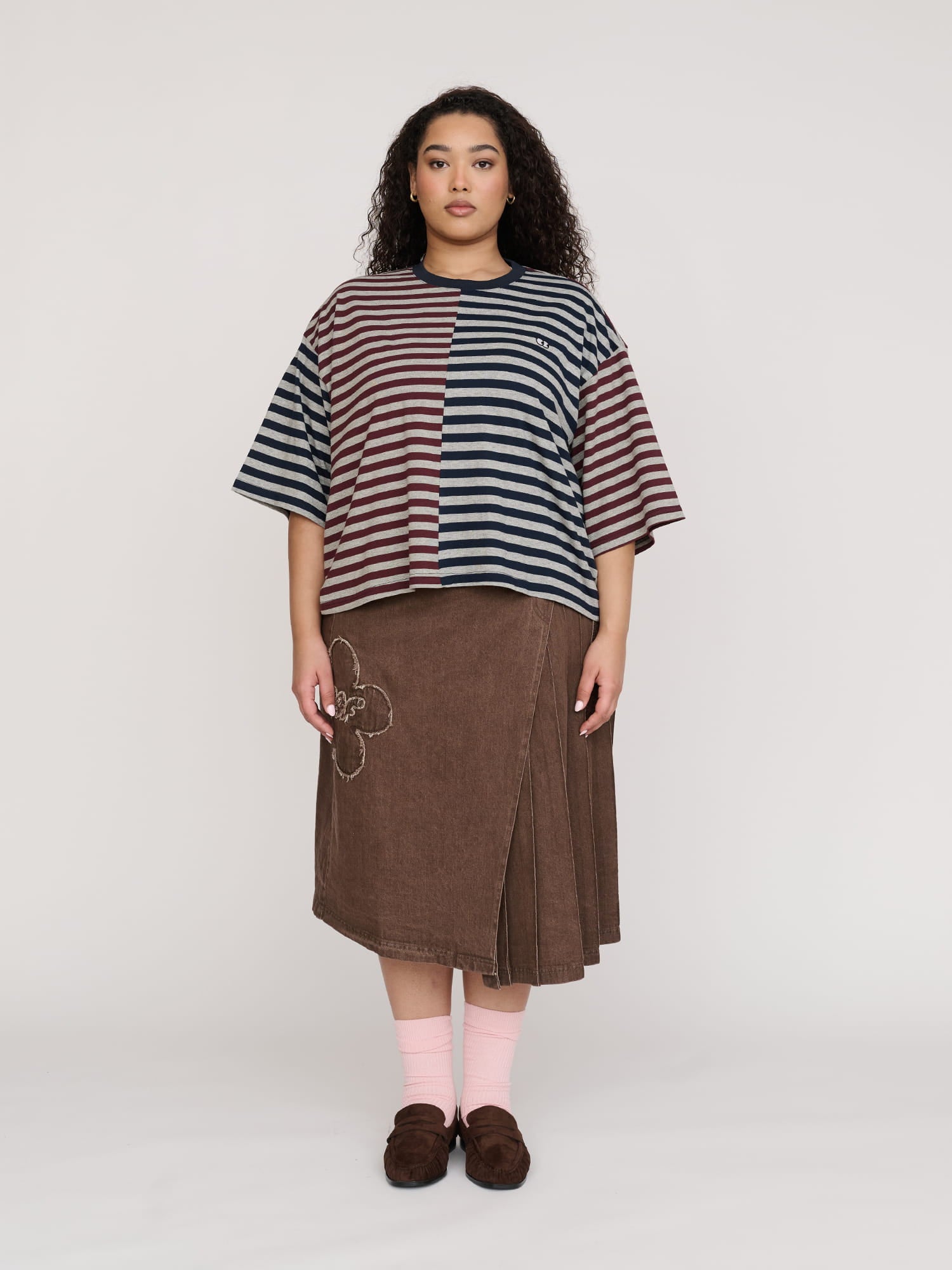 Mixed Stripe Boxy Tee - Image 8