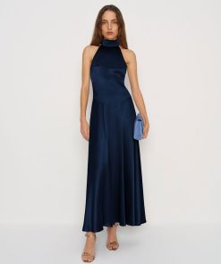 Navy Katelyn Silk Dress