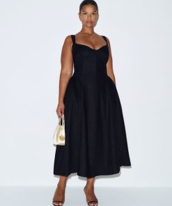 Black Birdie Linen Dress Es