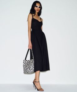 Black Petites Birdie Linen Dress