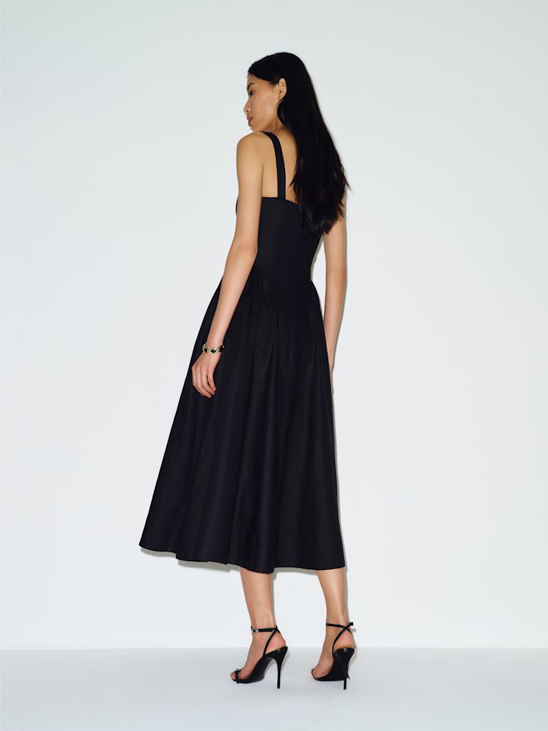 Black Petites Birdie Linen Dress - Image 4
