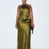 Pear Jillian Silk Dress Es