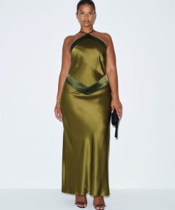 Pear Jillian Silk Dress Es
